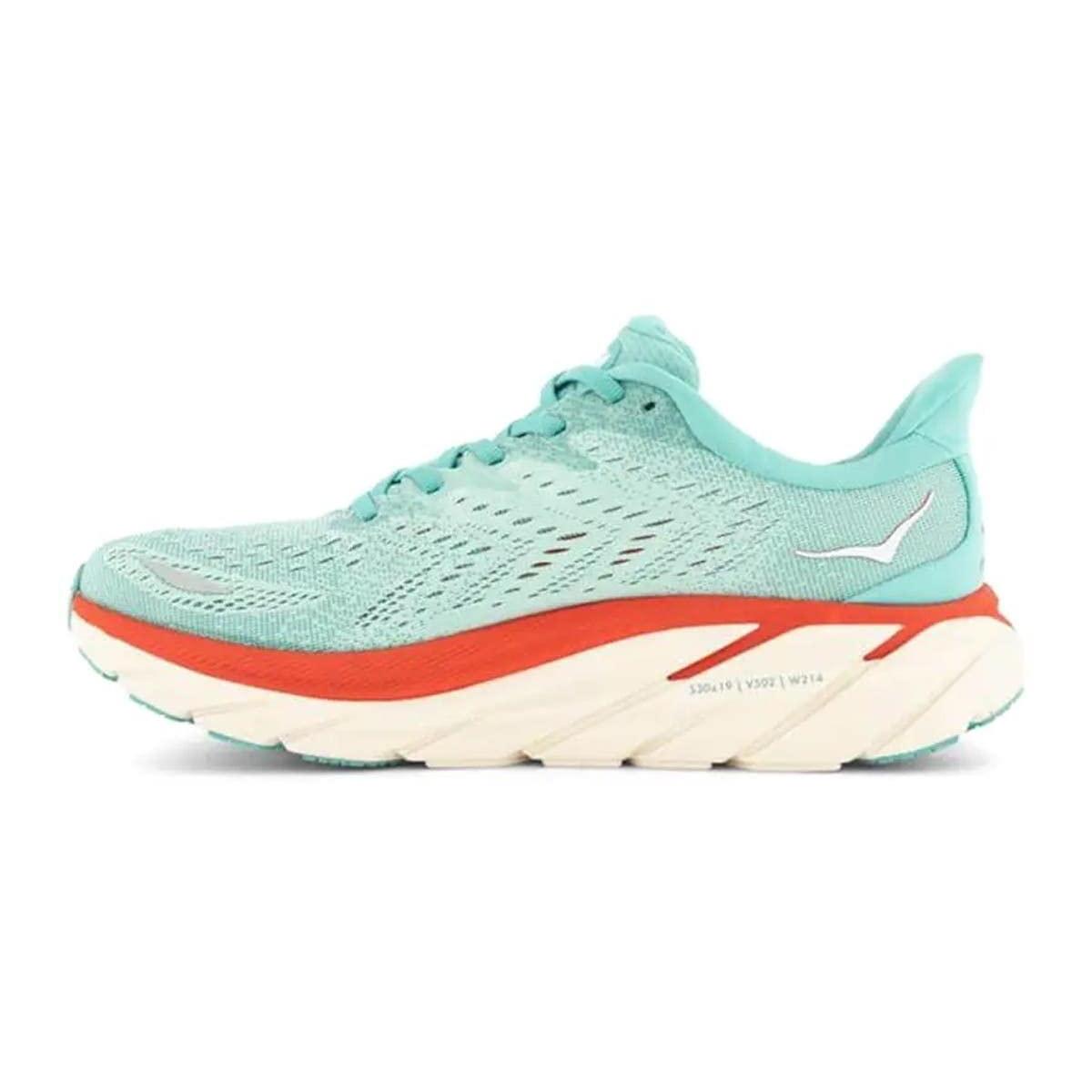 Hoka One One Womens Clifton 8 Mesh Aquarelle Eggshell Blue Trainers 9 US - Aquarelle - Eggshell Blue