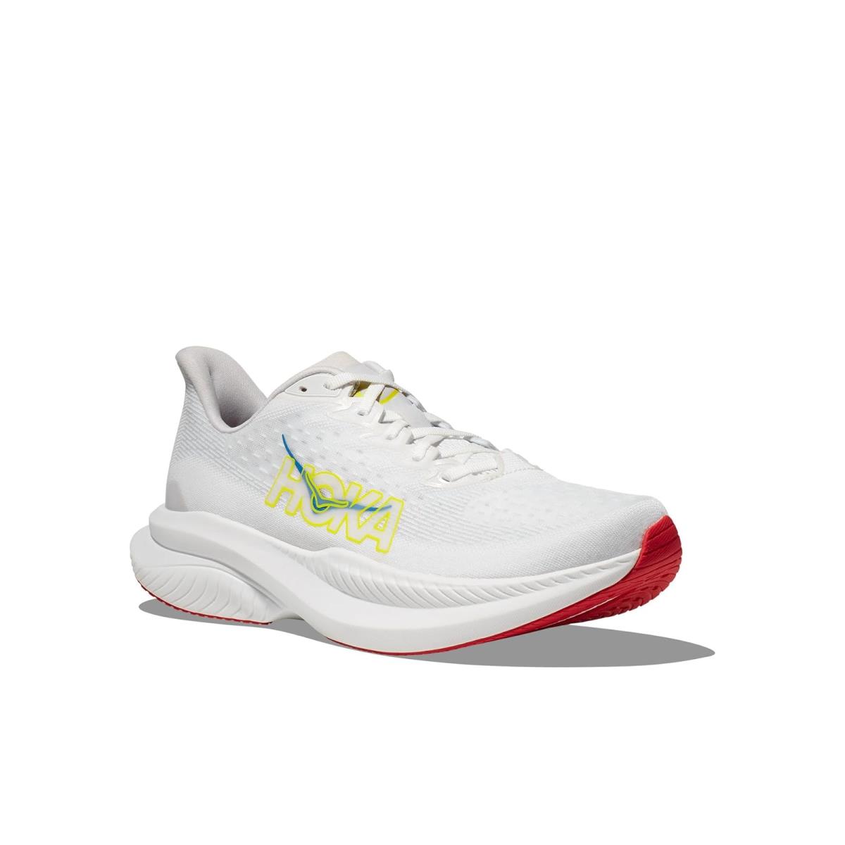 Man`s Sneakers Athletic Shoes Hoka Mach 6 White/Nimbus Cloud