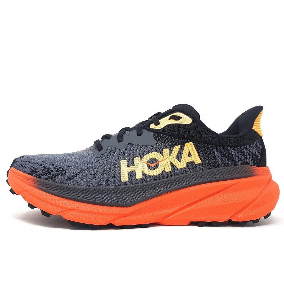 Hoka Men`s Challenger 7 Sneaker Castlerock/flame 11.5