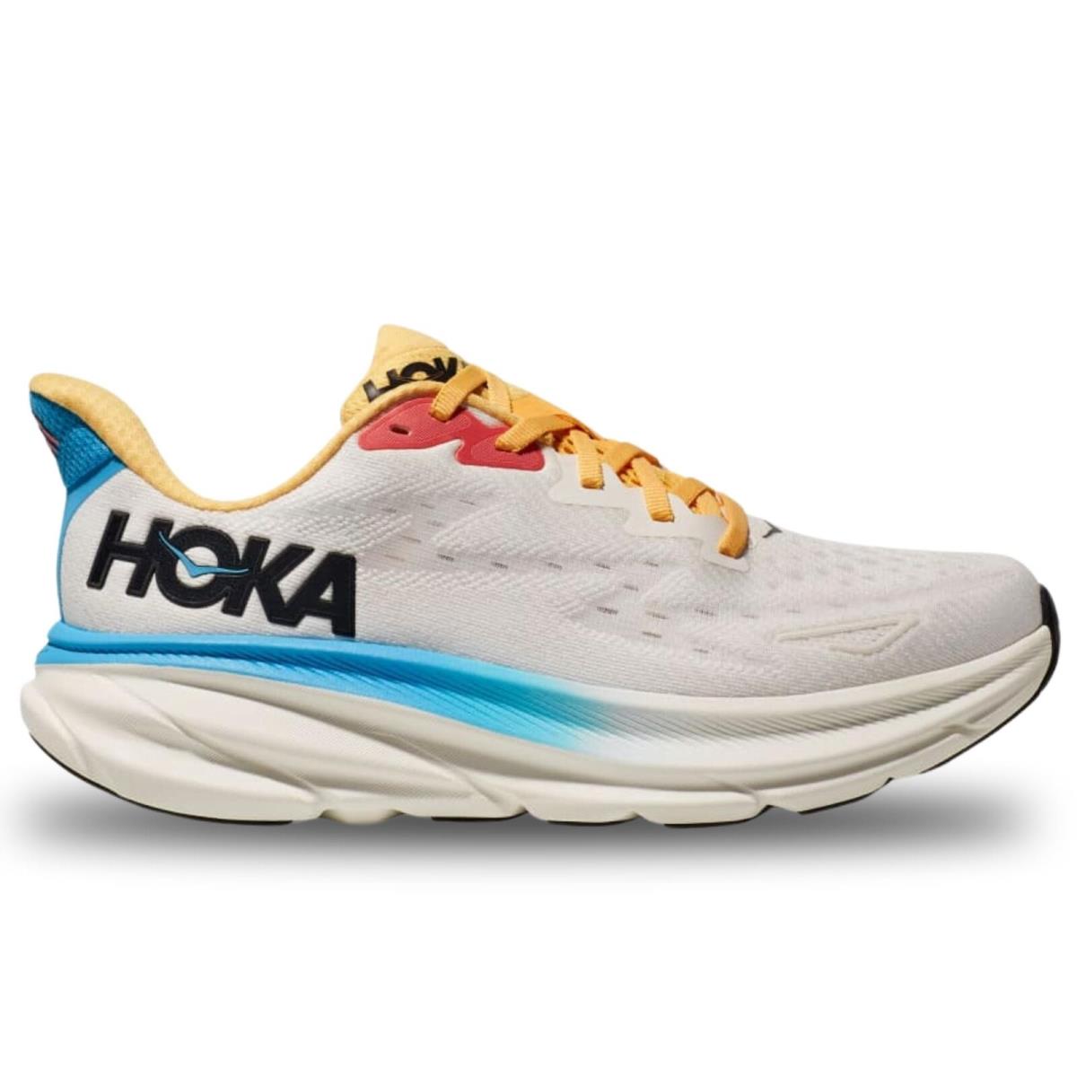 Hoka Clifton 9 Running Shoes Donna White Blue Blanc De Blanc Swim Day 36 EU