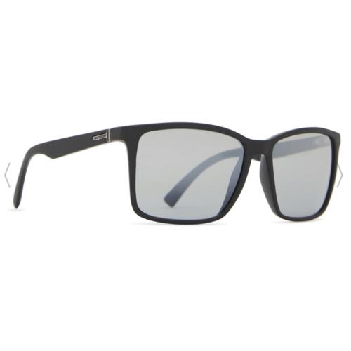 Von Zipper Lesmore Sunglasses-black Satin-silver Glass Polarized Lens