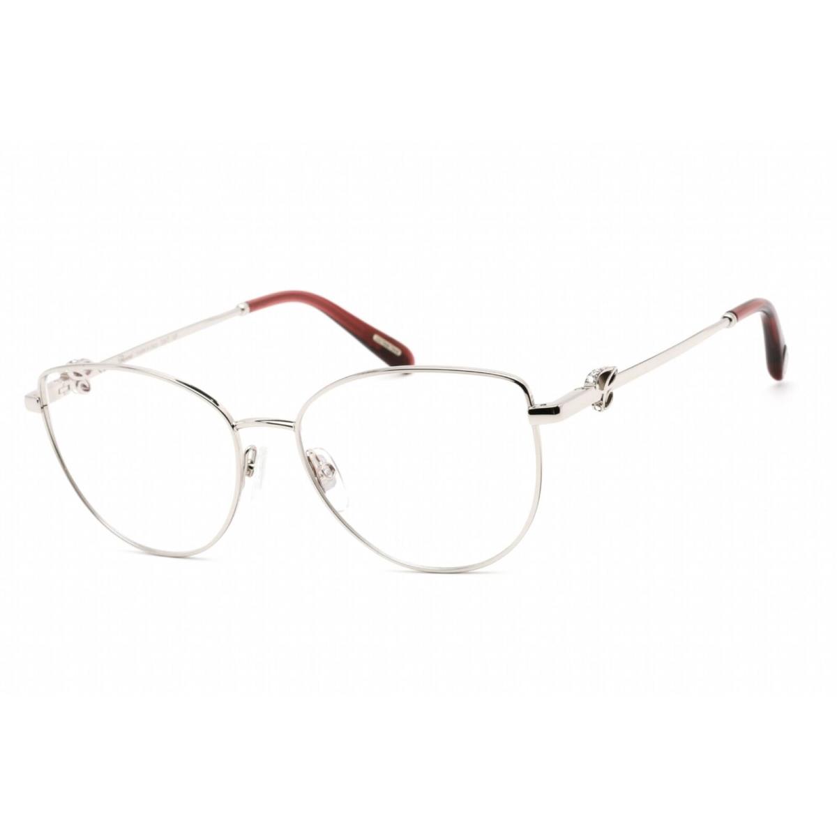 Chopard Women`s Eyeglasses Shiny Palladium Silver Cat Eye Frame VCHF51S 0579