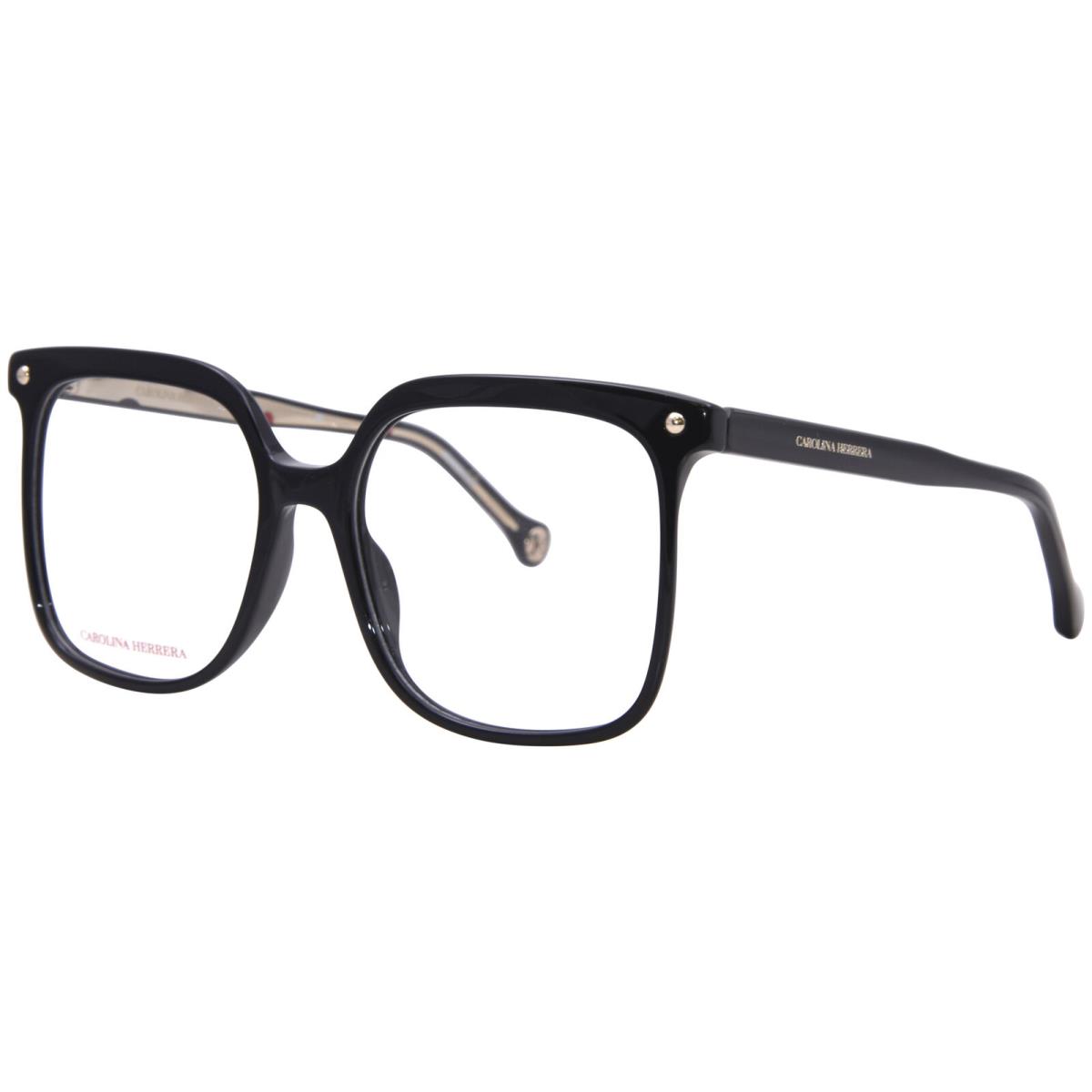 Carolina Herrera CH-0011 807 Eyeglasses Women`s Black Full Rim Square Shape 54mm