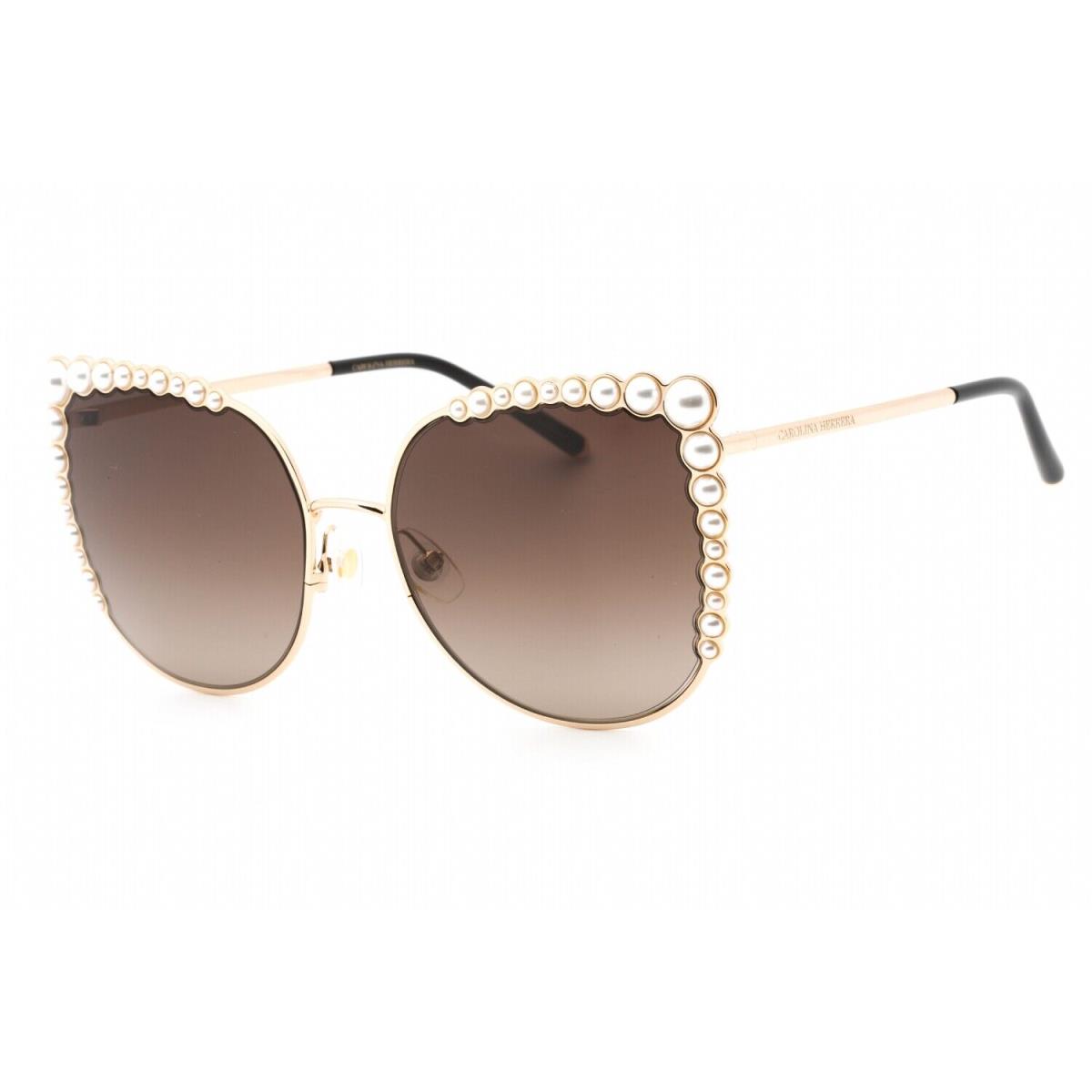 Carolina Herrera CHER0076S-0HA-58 Sunglasses Size 58mm 145mm 19mm Rosegold Wom - Frame: rosegold, Lens: brown