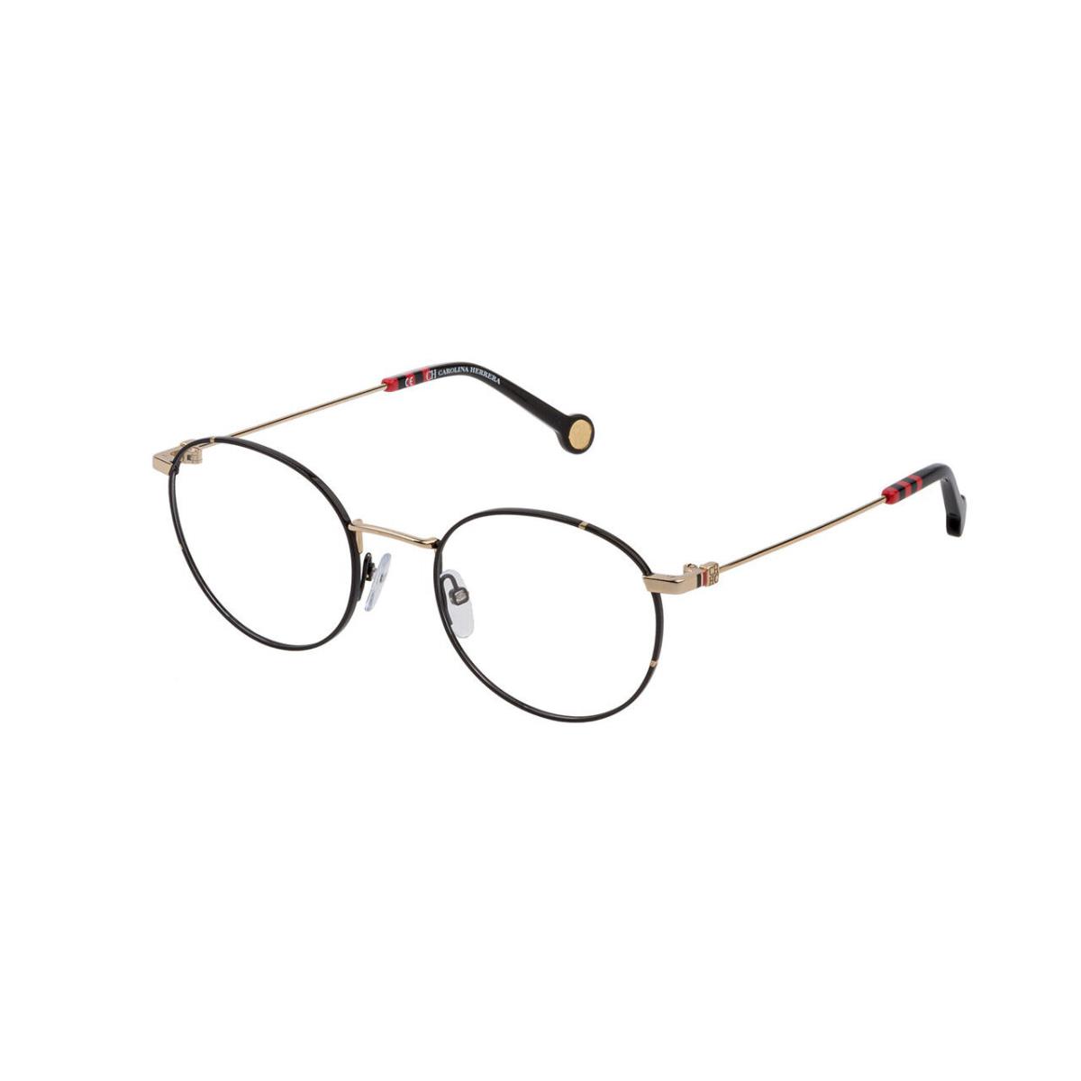 Carolina Herrera Eyeglasses VHE167 0301 Frame Black Round Woman