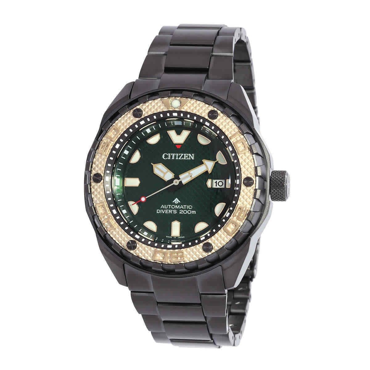 Citizen Promaster Automatic Green Dial Men`s Watch NB6008-82X - Dial: Green, Band: Black, Bezel: Black