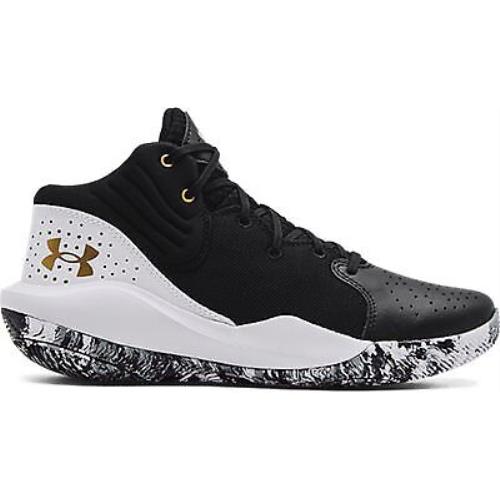 Under Armour Unisex Uajet `21 Basketball Shoes Black/white/metallic Gold - 30242