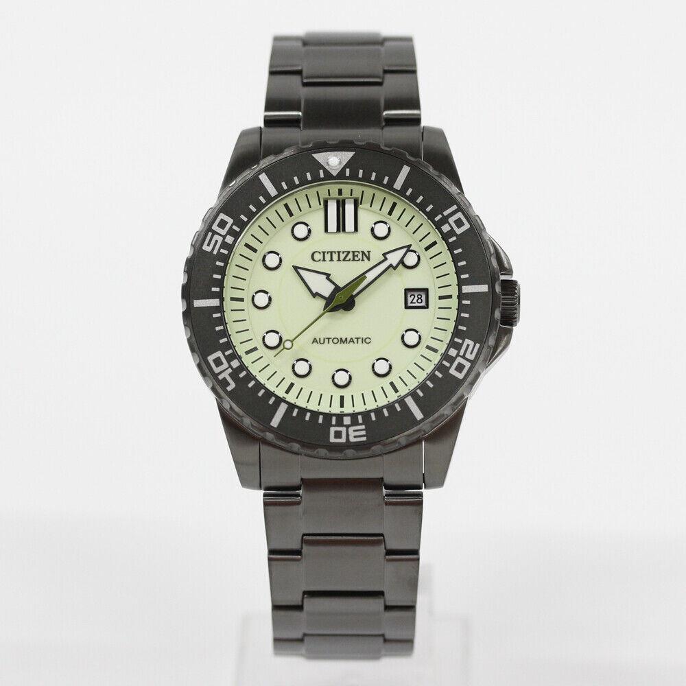 Citizen NJ0177-84X Analog Mechanical Automatic Light Green Black