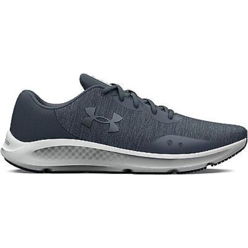 Under Armour Women`s UA Charged Pursuit 3 Twist Running Shoes Downpour Gray/down - DOWNPOUR GRAY-DOWNPOUR GRAY-GRAY