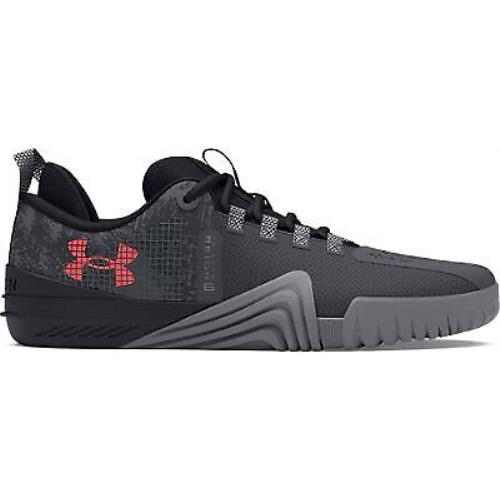 Under Armour Men`s UA Tribase Reign 6 Q1 Track Shoes Gray Void/pitch Gray/rush R