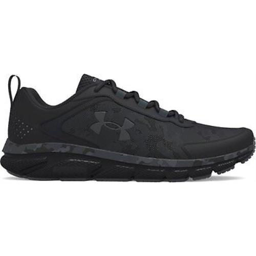 Under Armour Men`s UA Charged Assert 9 Camo Sneaker Black/black/pitch Gray - 30