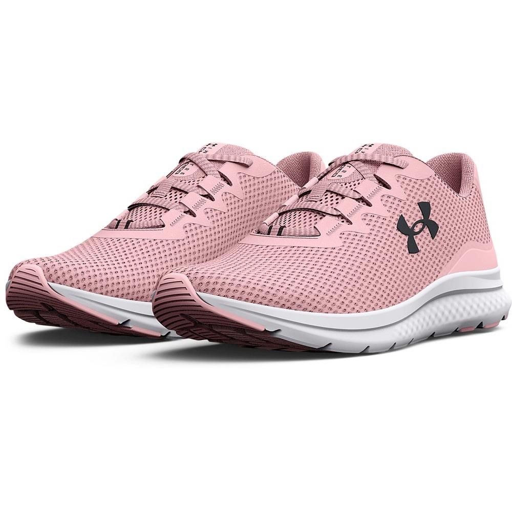 Under Armour 3025427 Womens UA Charged Impulse 3 Training Running Athletic Shoes Prime Pink