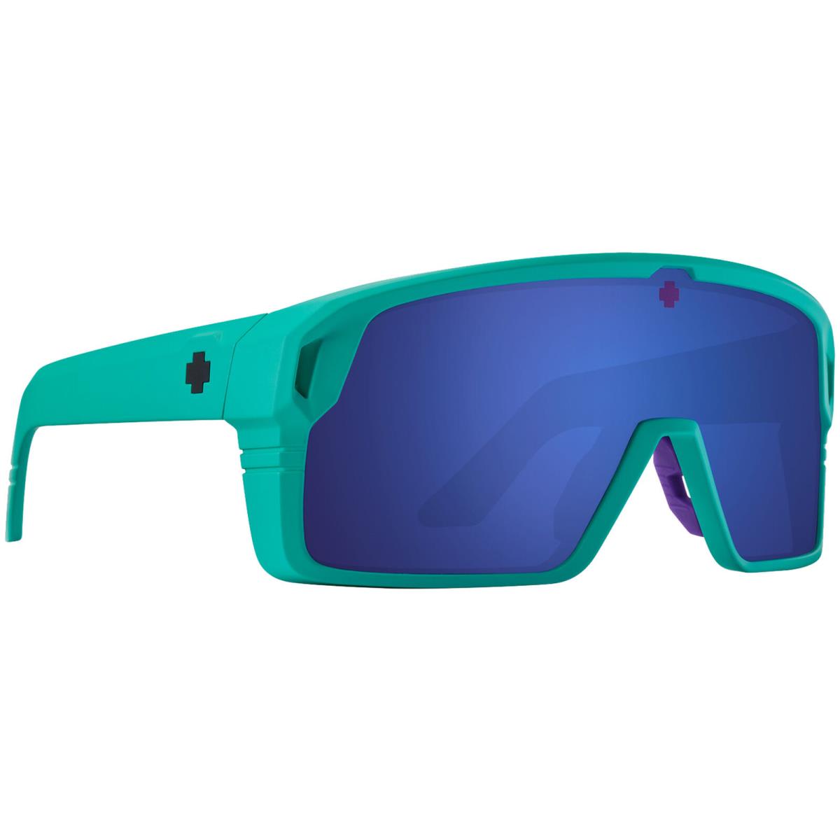 Spy Optics Monolith Sport Shield Sunglasses w/ Locking Hinges - Made in Taiwan Mt Teal/Grey-Green & Dk Blue Spectra (150)