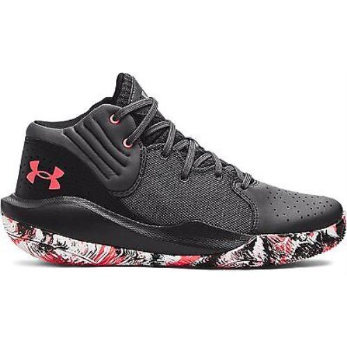 Under Armour Men`s UA Jet `21 Basketball Shoe Jet Gray/black/blitz Red - 3024260