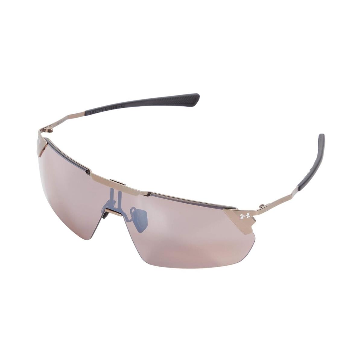 Under Armour Satin Pewter Frame Litewire Shield Women Sport Sunglasses