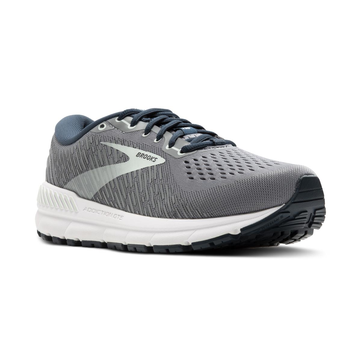 Brooks Addiction Gts 15 Women`s Road Running Shoes - Grey/Navy/Aqua