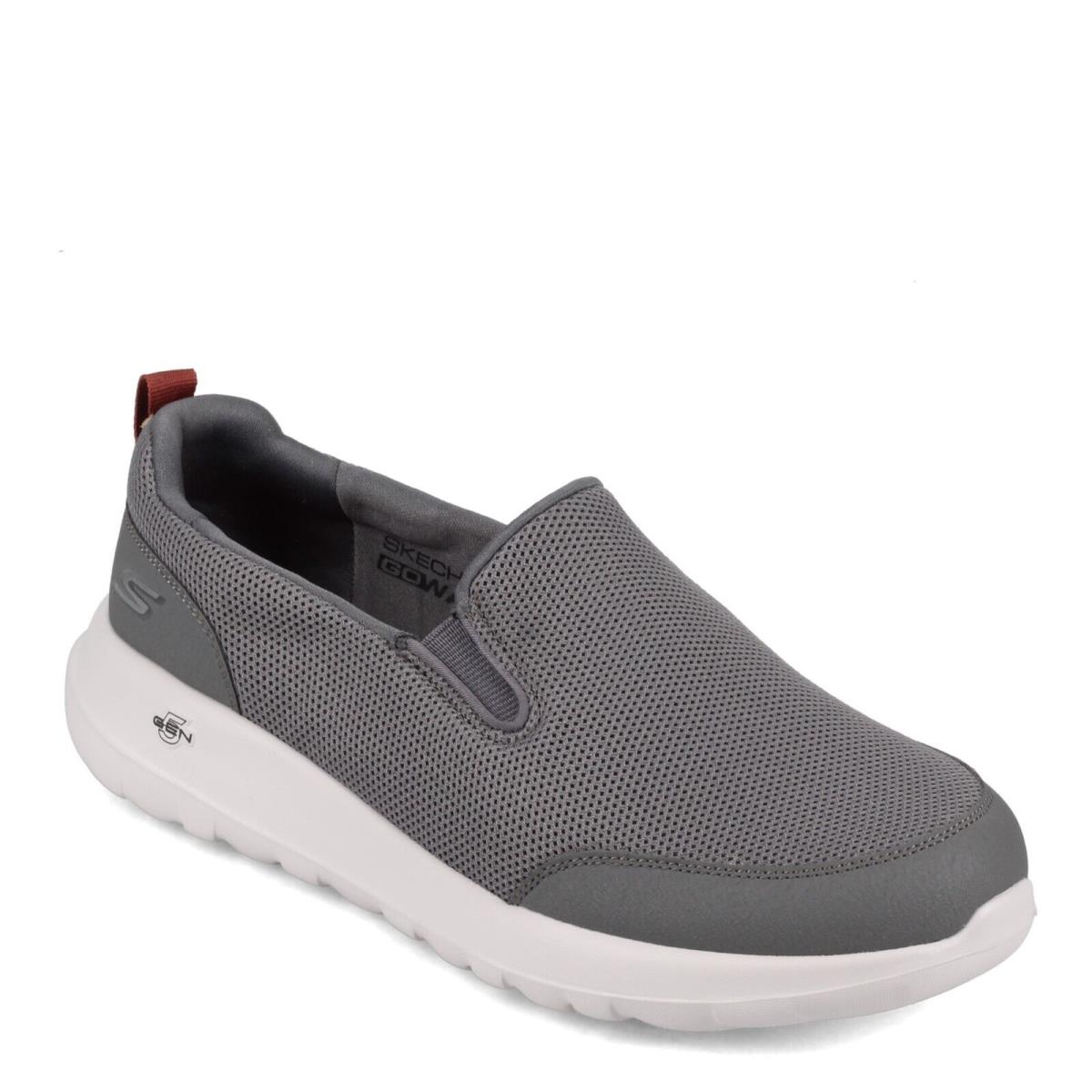 Men`s Skechers Gowalk Max - Clinched Slip-on 216010-GYBU Gray Fabric Mesh - GRAY