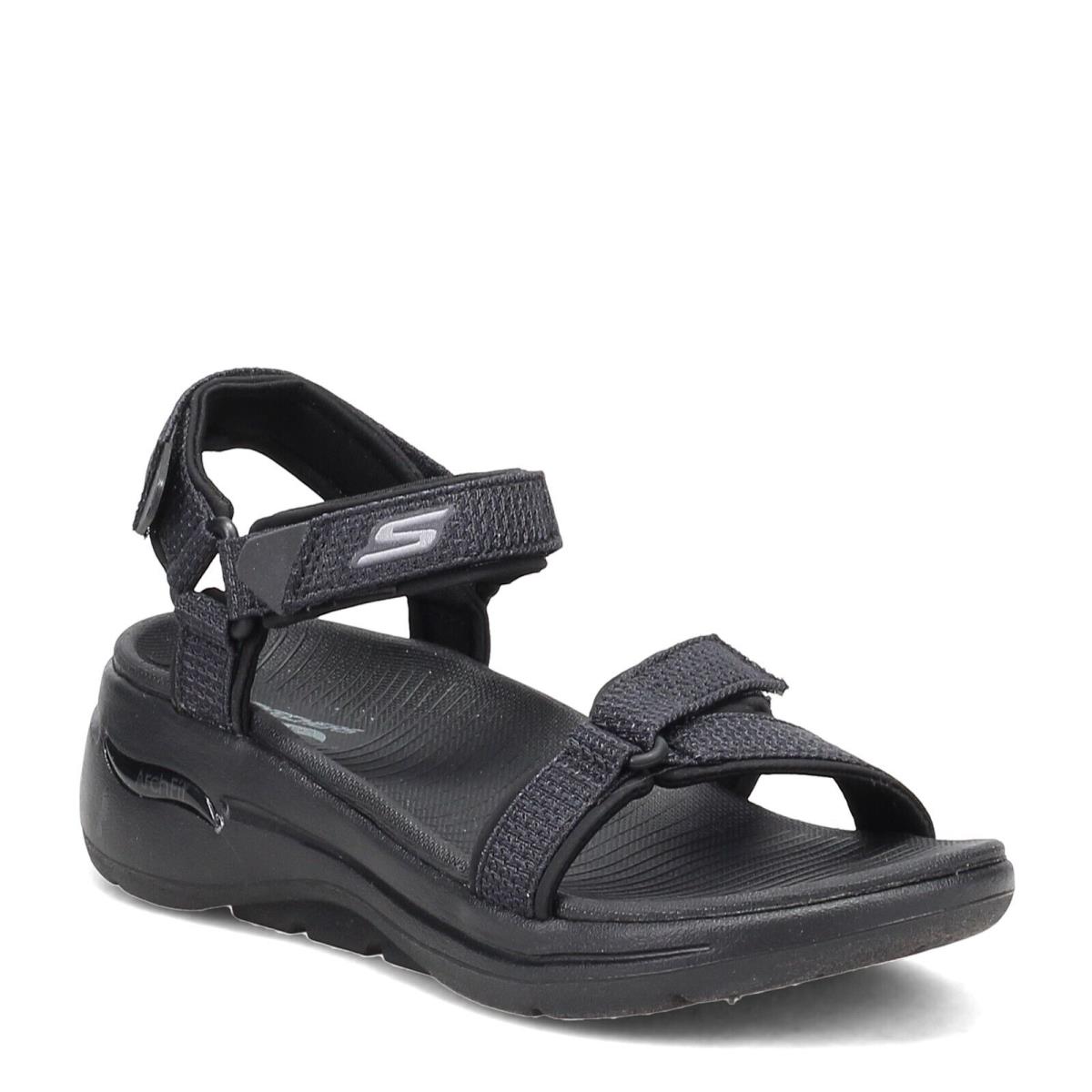 Women`s Skechers Gowalk Arch Fit - Cruise Around Sandal 140251-BBK Black Fabric