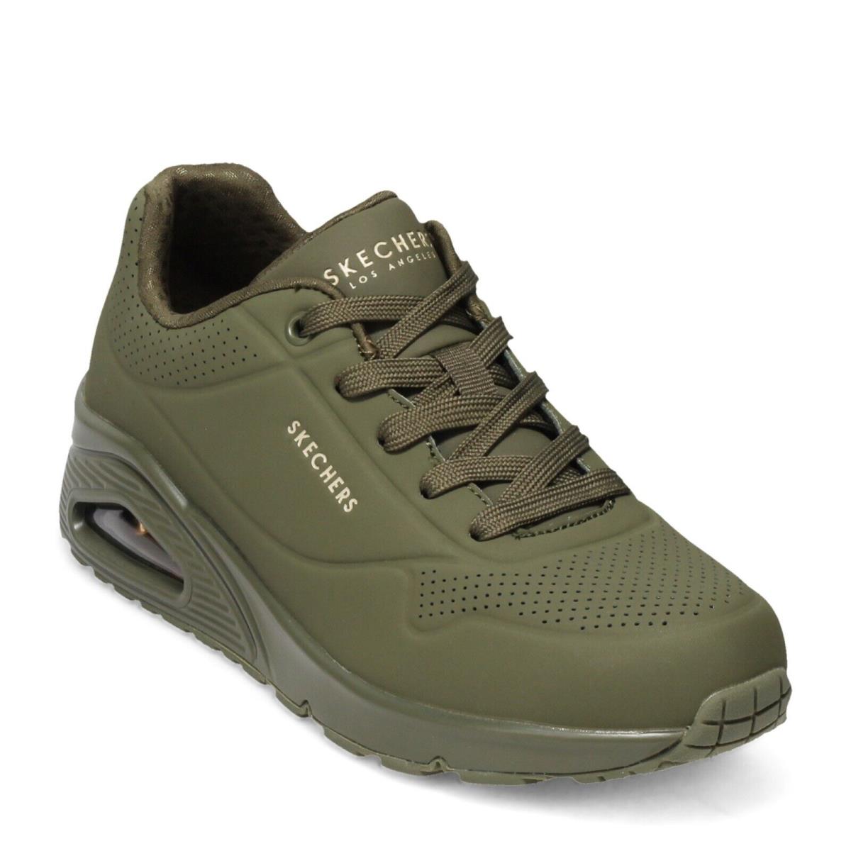 Women`s Skechers Street Uno - Stand on Air Sneaker 73690-OLV Olive Fabric Synth - Olive