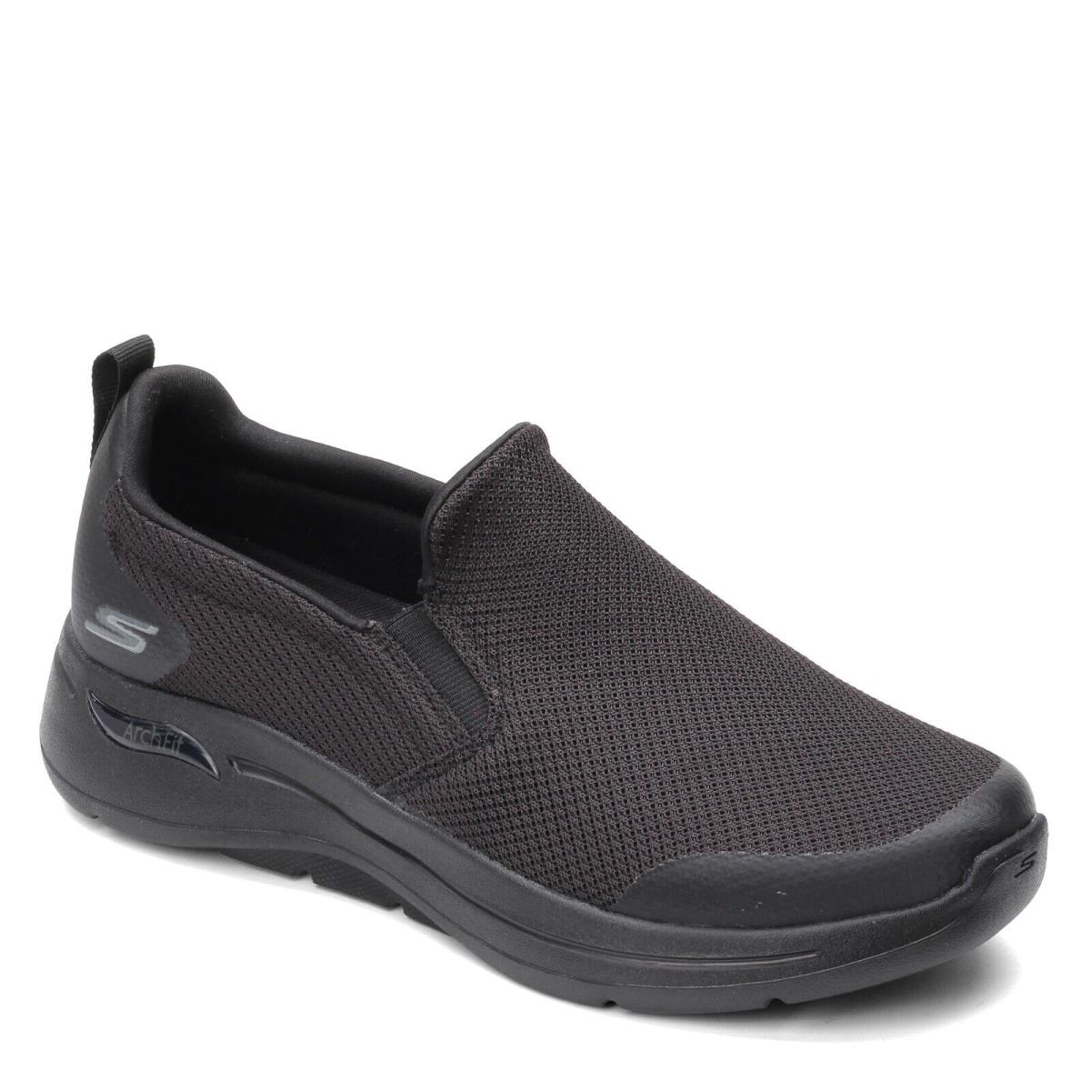 Men`s Skechers Gowalk Arch Fit - Togpath Slip-on 216121-BBK Black Mesh Syntheti