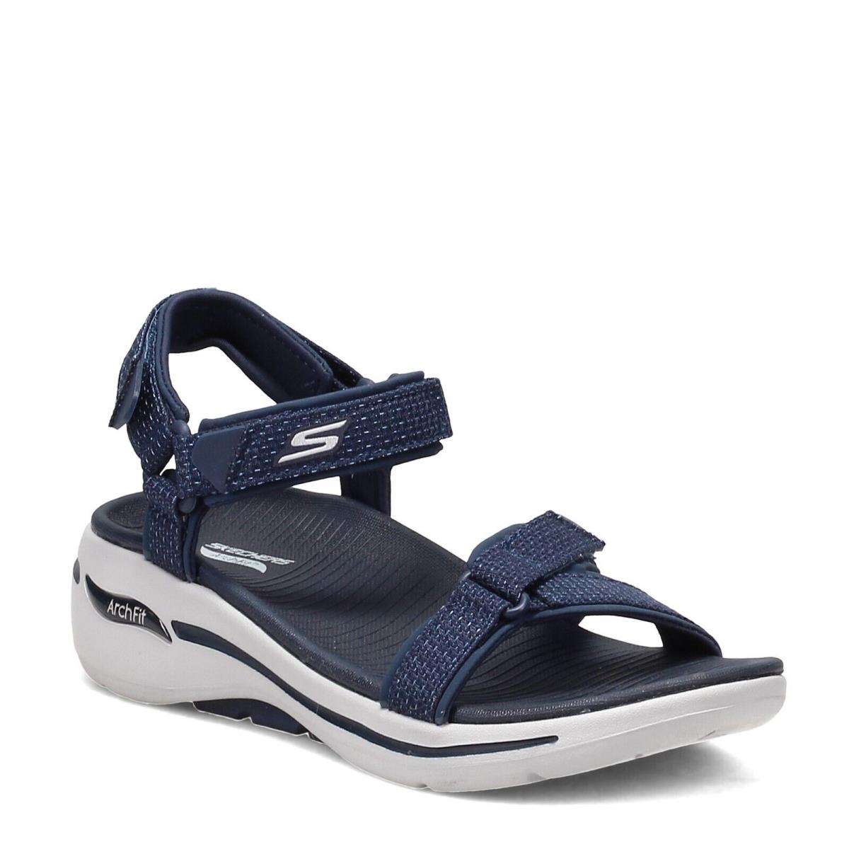 Women`s Skechers Gowalk Arch Fit - Cruise Around Sandal - Wide Width 140251W-NV - NAVY