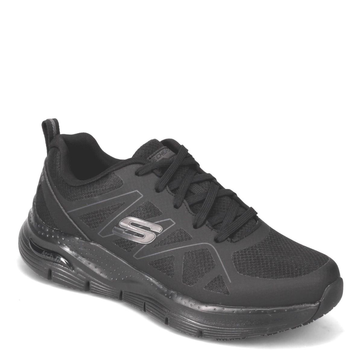 Men`s Skechers Arch Fit SR - Axtell Work Shoe 200025-BLK Black Fabric Mesh Synt