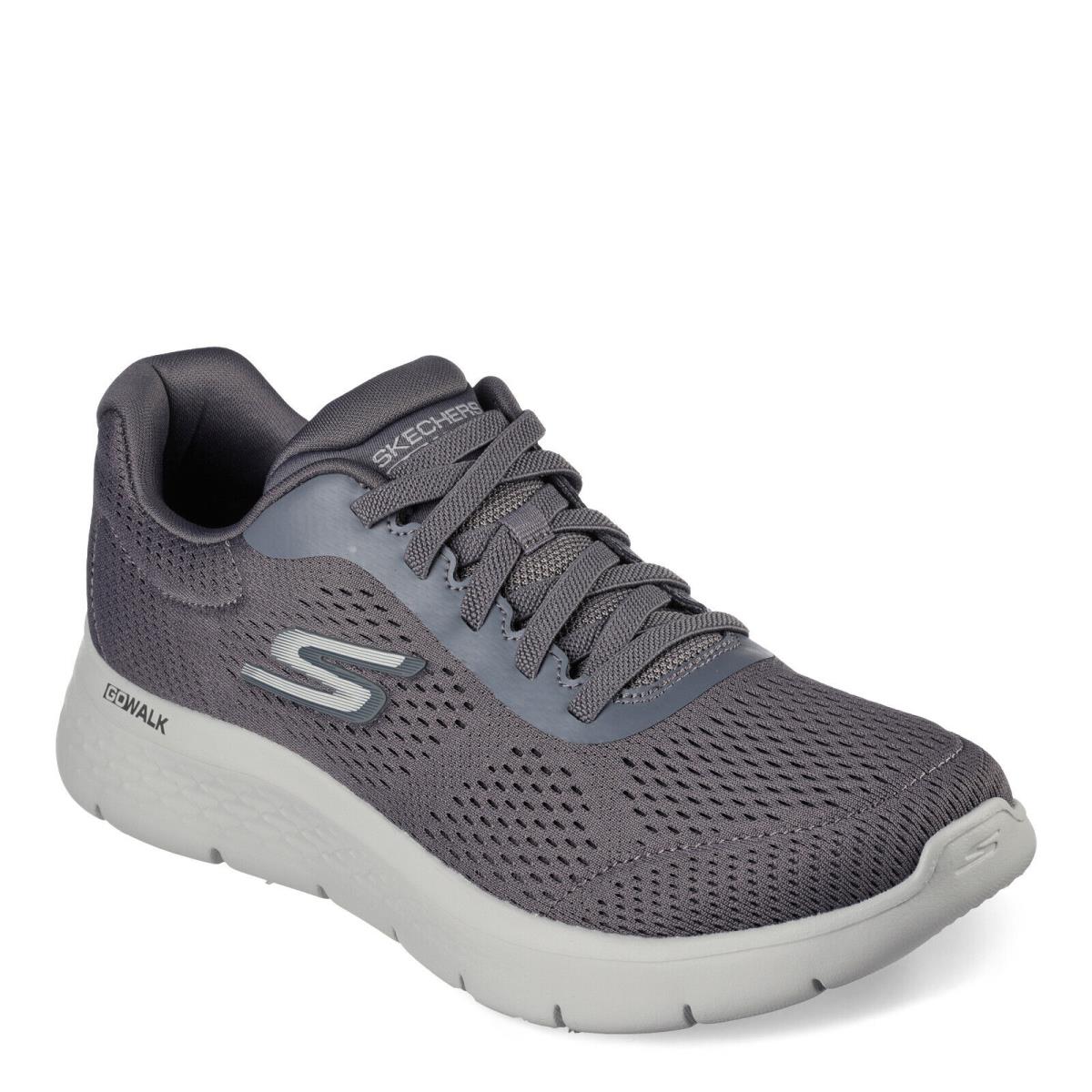 Men`s Skechers GO Walk Flex - Remark Walking Shoe 216486-GYCC Grey Mesh Synthet - Grey