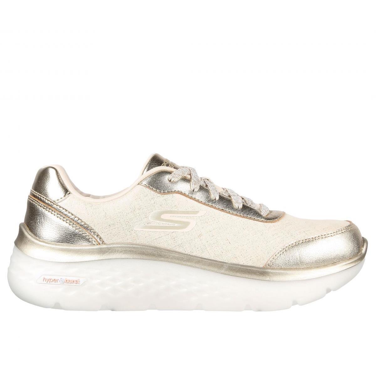 Skechers Women`s Go Walk Hyper Burst Giselle White/gold - 124595-WGD White/gold - WHITE/GOLD