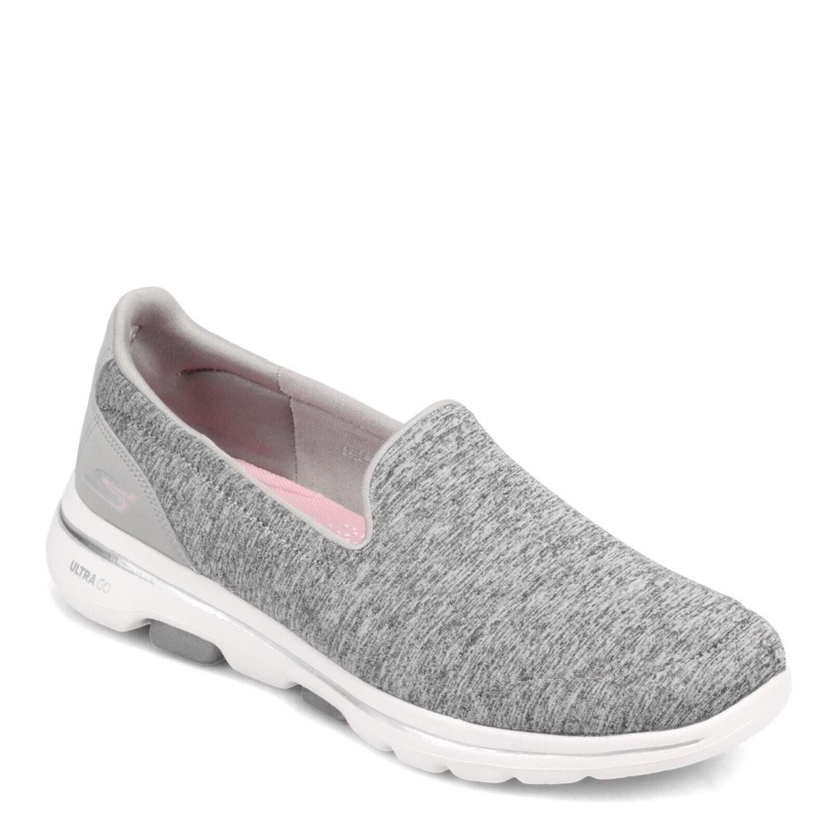 Women`s Skechers Gowalk 5 - Honor Slip-on 15903-GRY Grey Fabric Synthetic - GREY