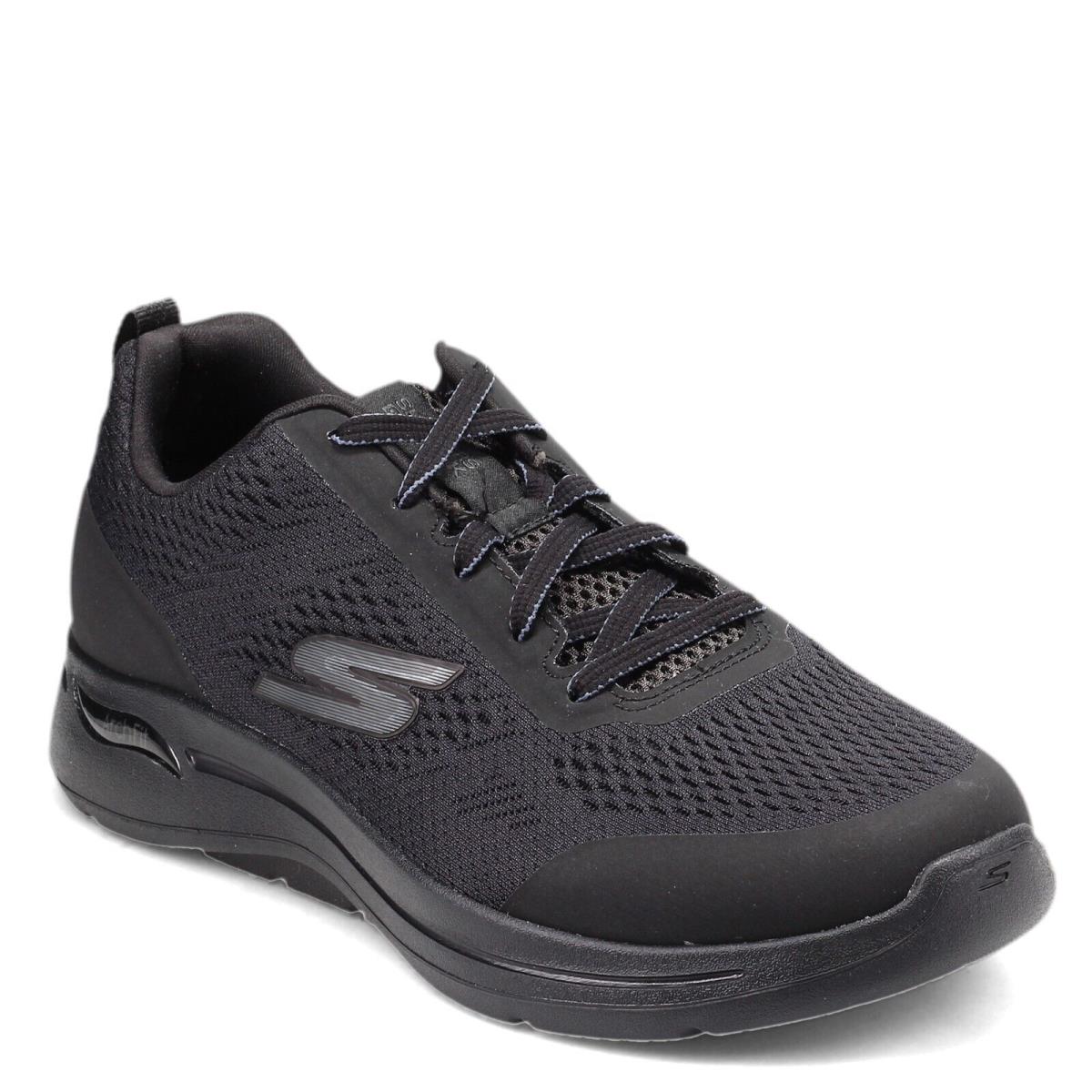 Men`s Skechers Gowalk Arch Fit - Idyllic Sneaker - Wide Width 216116WW-BBK Blac - BLACK/BLACK