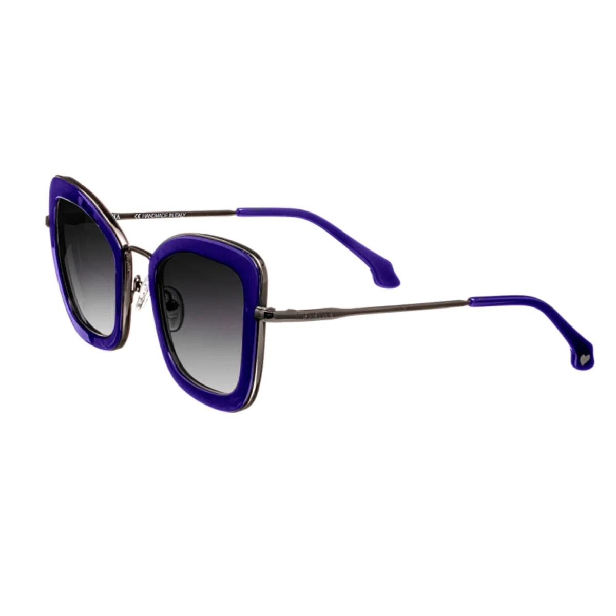 Bertha Sunglasses Delphine Handmade in Italy Sunglasses - Blue Navy