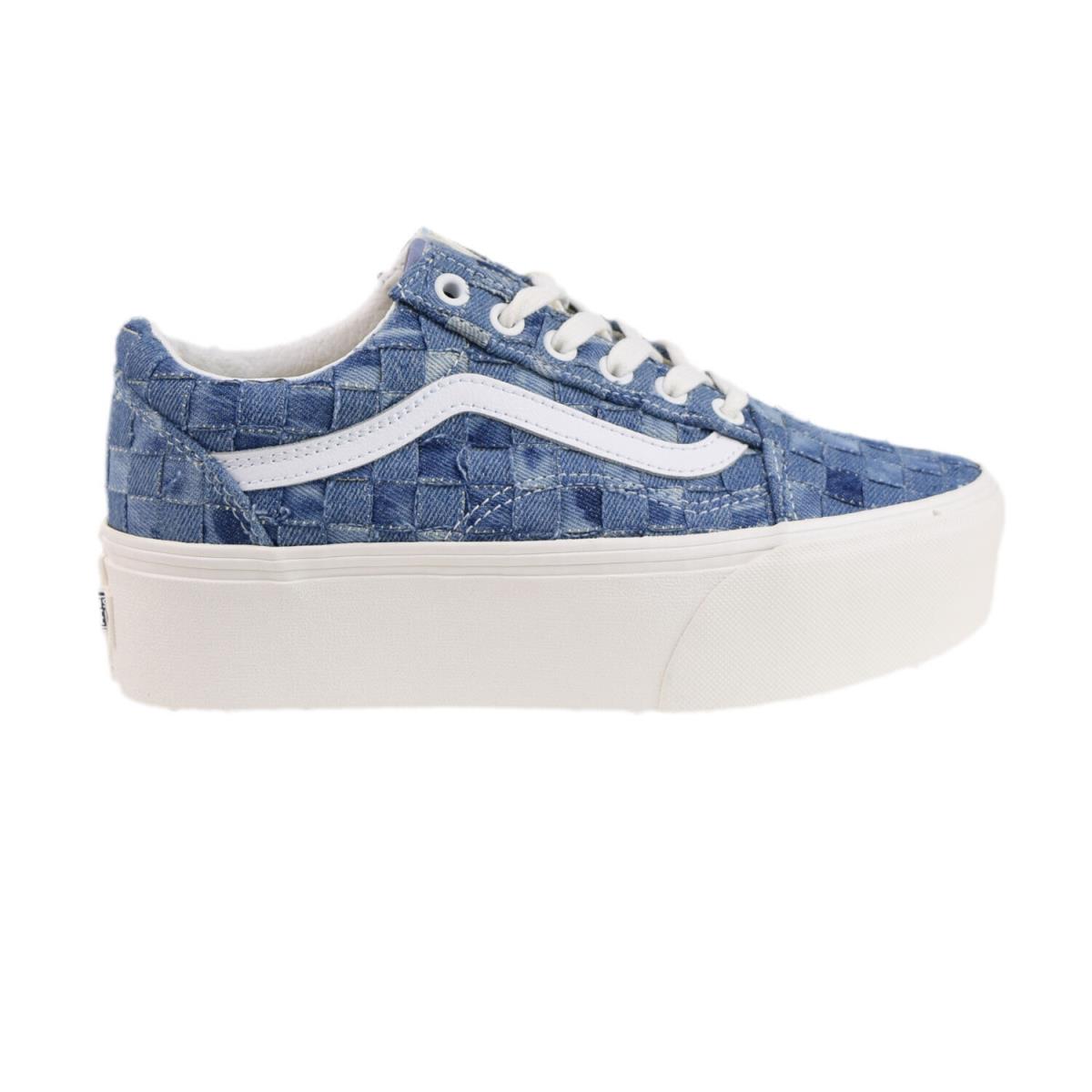 Vans Woven Old Skool Stackform Men`s Shoes Denim-multi vn0a7q5m-b6a