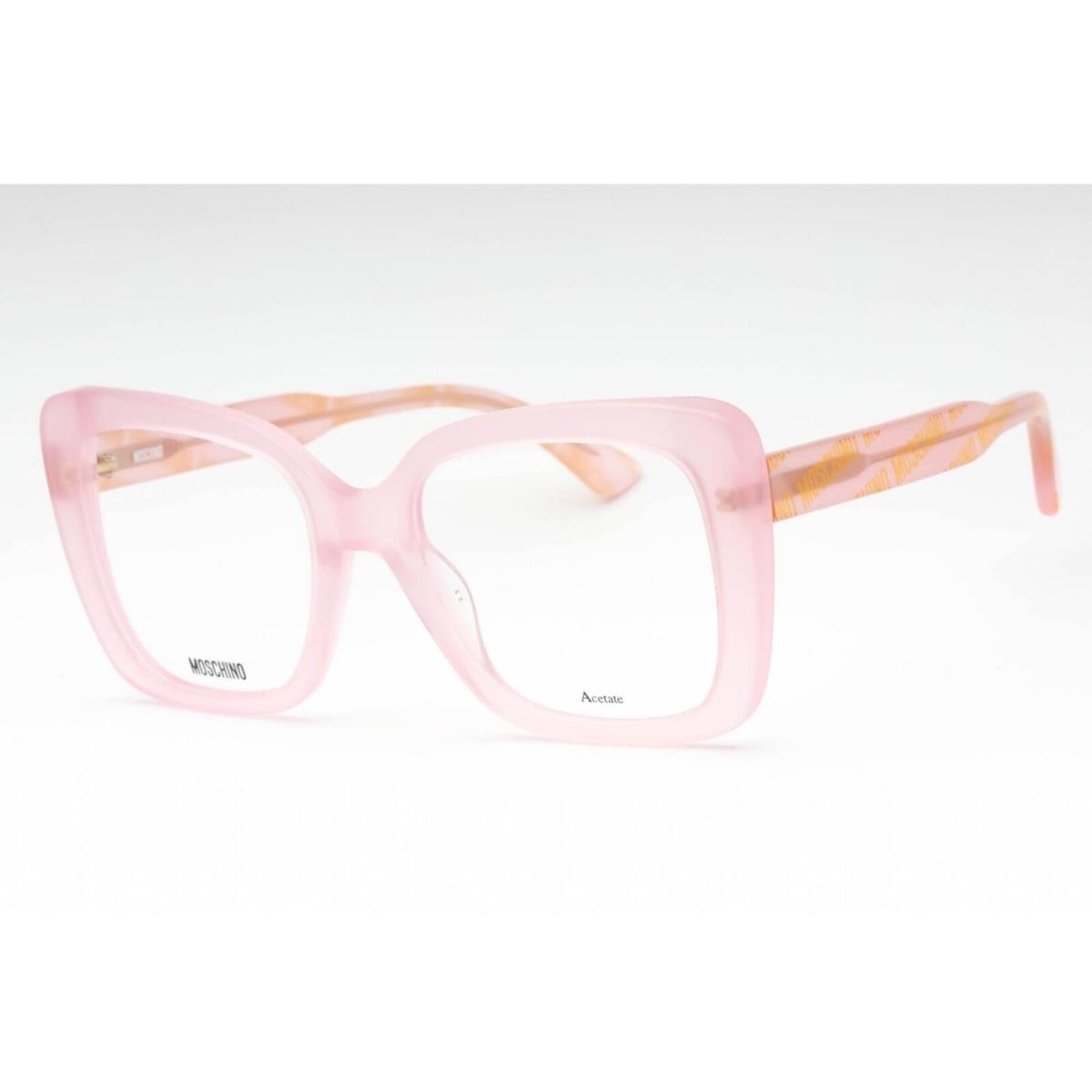 Moschino Women`s Eyeglasses Pink Acetate Butterfly Full Rim Frame MOS614 35J