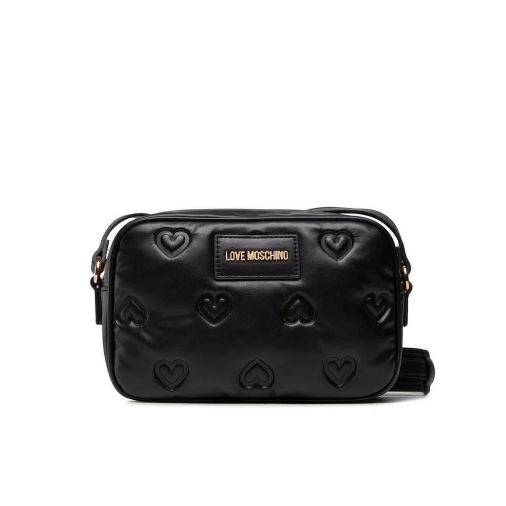 Moschino Women`s Handbag Ladies Bag Borsa PU Embossed Nero JC4041PP1FLD