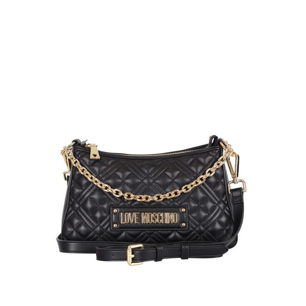 Women`s Handbag Ladies Bag Borsa Quilted PU Nero Love Moschino JC4135PP1FLA0