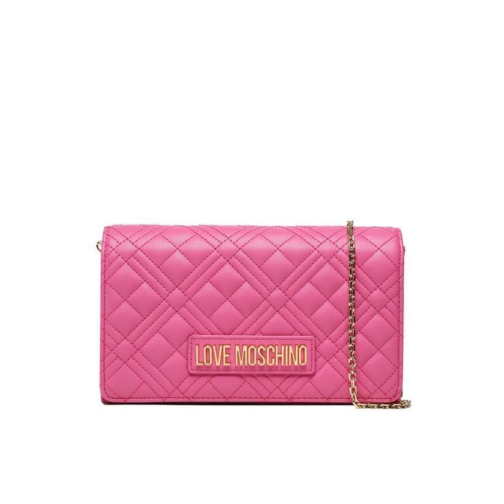 Moschino Women`s Handbag Ladies Bag Borsa Quilted PU Fuxia JC4079PP1GLA0615