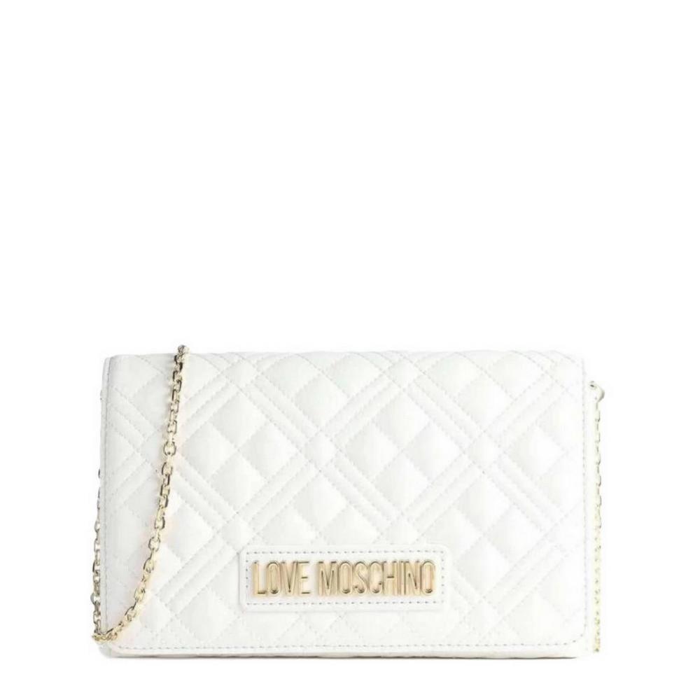 Moschino Women`s Handbag Ladies Bag Borsa Quilted PU Offwhite JC4079PP1GLA0120