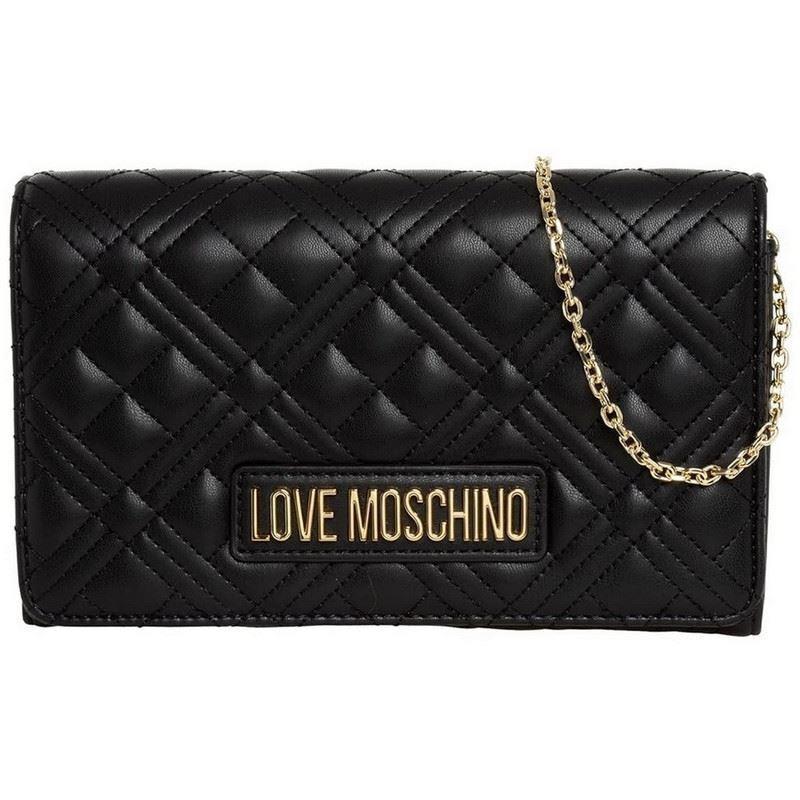 Love Moschino Women`s Handbag Ladies Bag Borsa Quilted PU Nero JC4079PP1FLA0