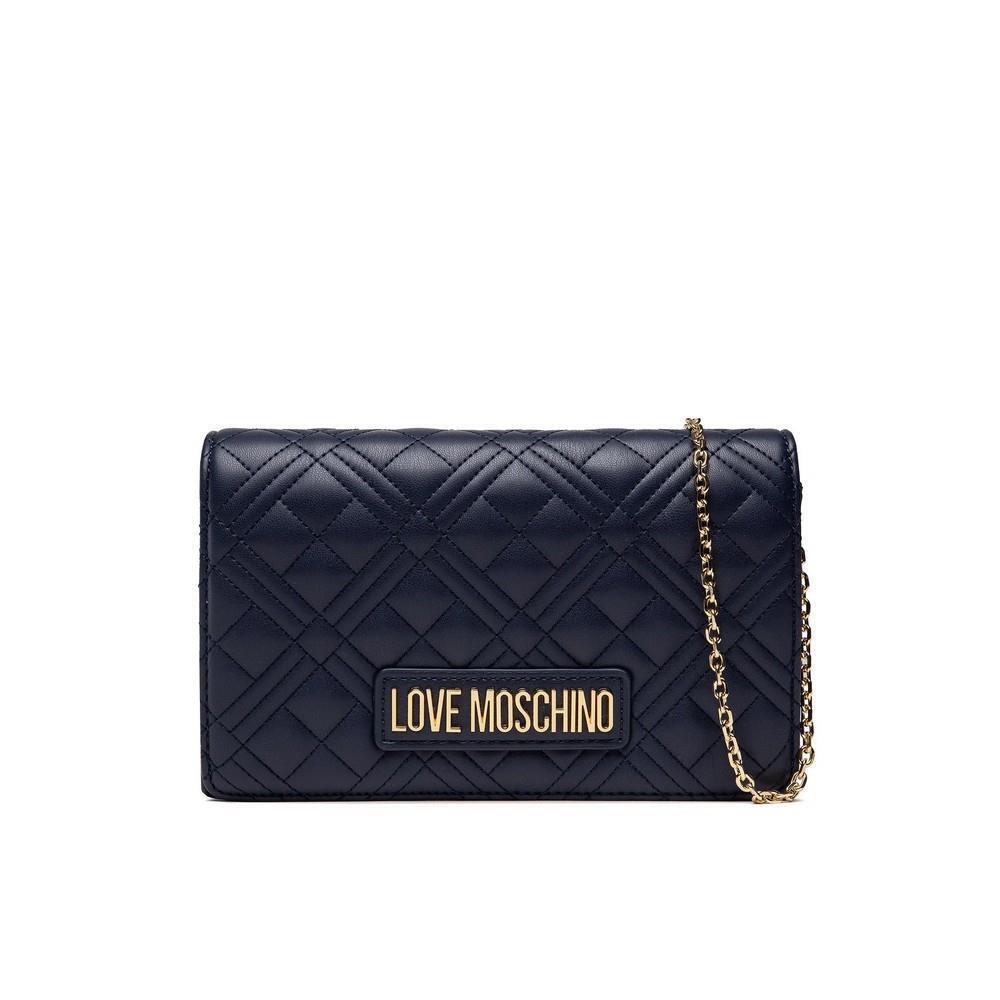 Moschino Women`s Handbag Ladies Bag Borsa Smart Daily Bag PU Blu JC4079PP0FLA0750