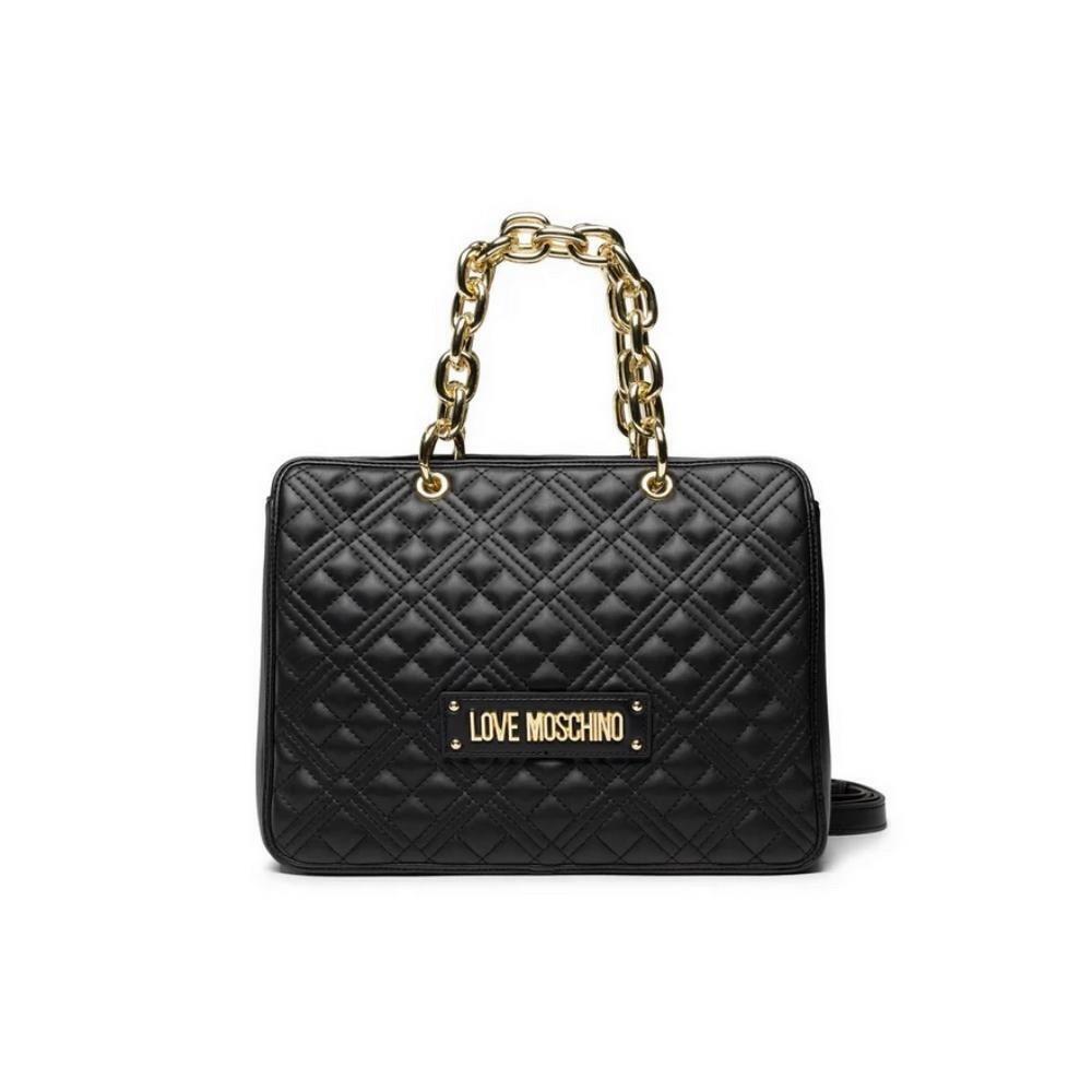 Moschino Women`s Handbag Ladies Bag Borsa Quilted PU Nero JC4025PP1FLA0