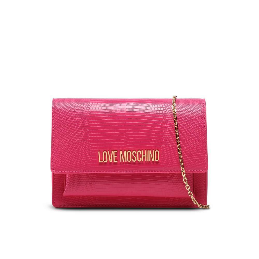 Moschino Women`s Handbag Ladies Bag Borsa Lizard PU Fuxia JC4095PPOGKP0604