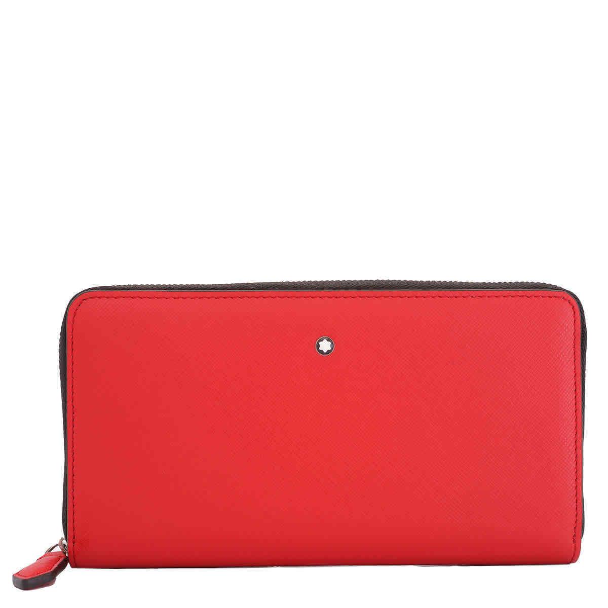 Montblanc Red Sartorial Wallet 12 cc Zip Around 130829