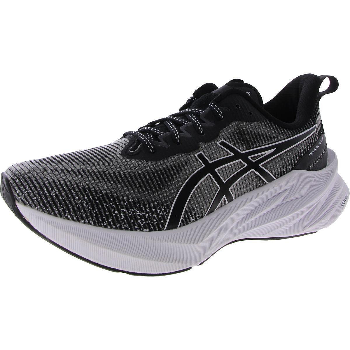 Asics Womens Novablast 3 LE Lace-up Running Training Shoes Sneakers Bhfo 3993 - White/Black