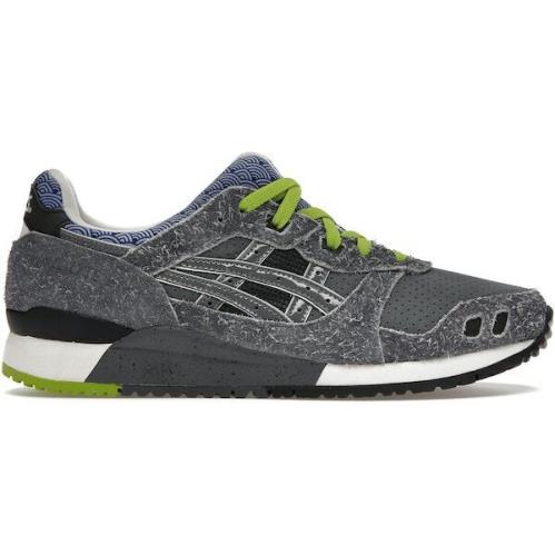 Asics Gel-lyte Iii Nice Kicks Castlerock Sz 6.5 - Castlerock/Navy/Lime