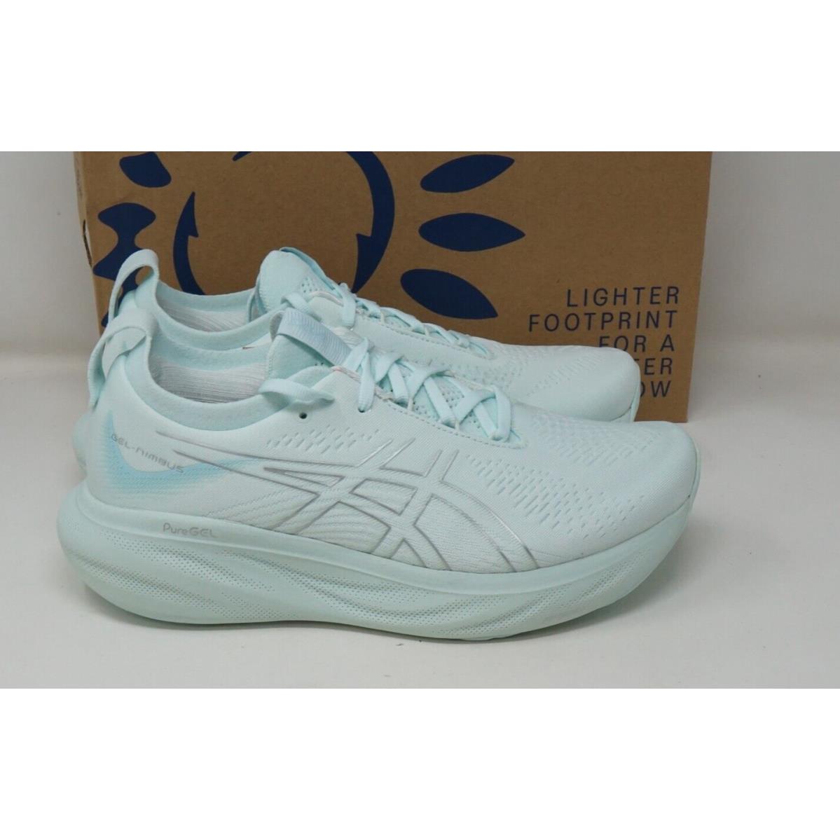 Asics Women`s Size 9.5 Gel-nimbus 25 Running Shoe Soothing Sea/pure Silver