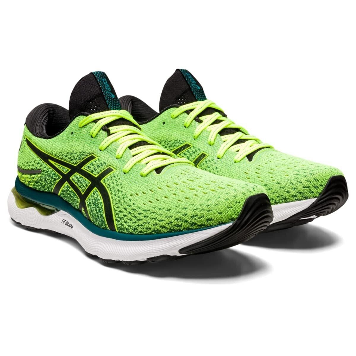 Asics Men`s Gel Nimbus 24 Running Shoes Size 11 Safety Yellow and Black - Safety Yellow and black