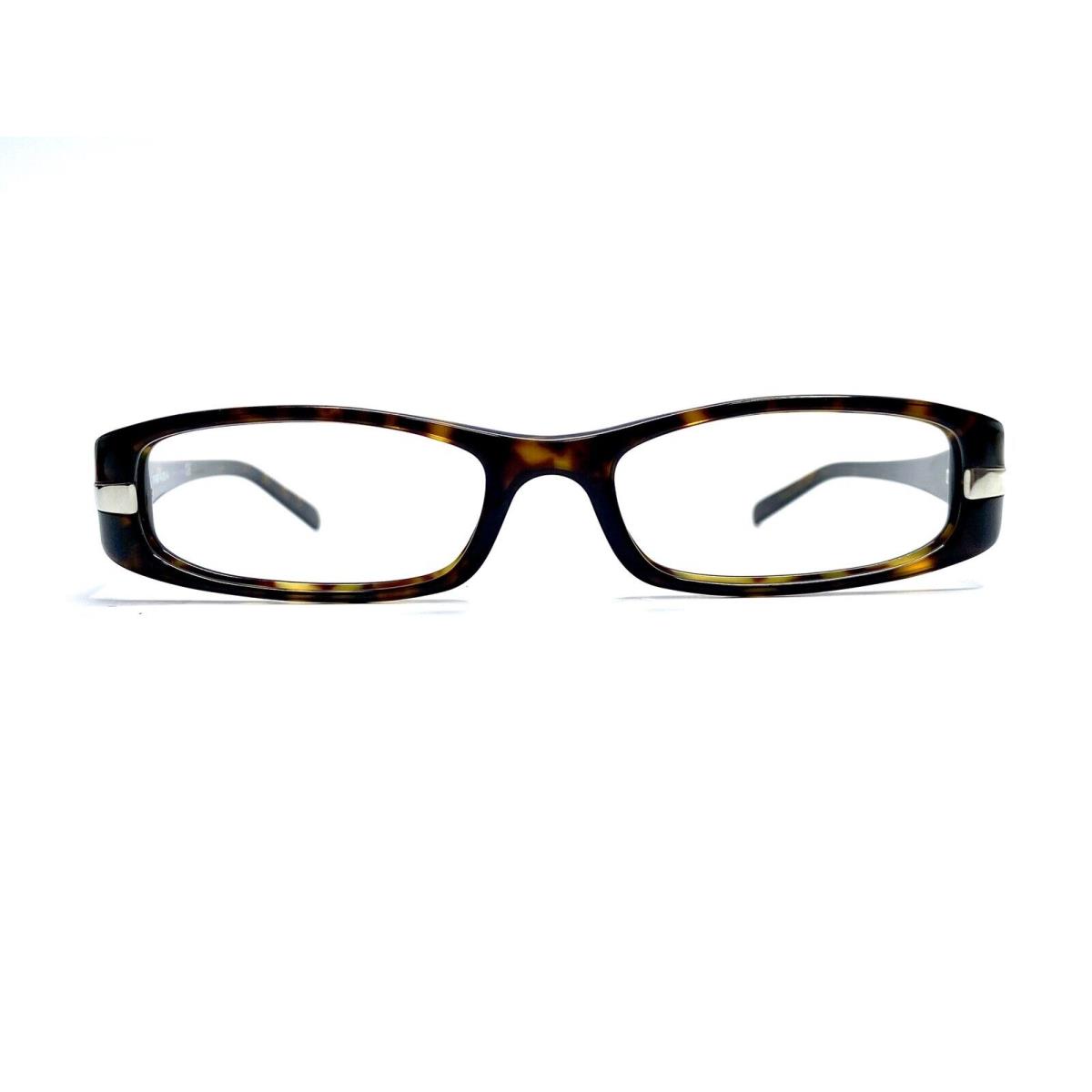 Prada Brown Tortoise Rectangular Glasses Italy VPR07H 2AU-101 52 17 135