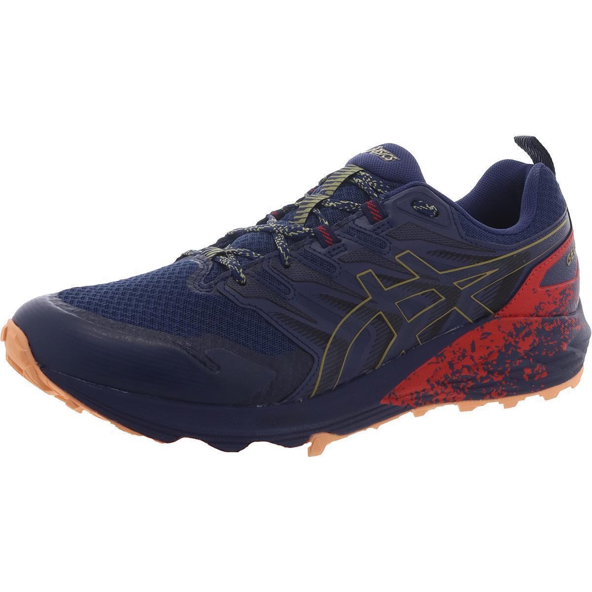 Asics Mens Gel-trabuco Terra Navy Running Training Shoes 10.5 Medium D 3690 - Indigo Blue/Olive Oil