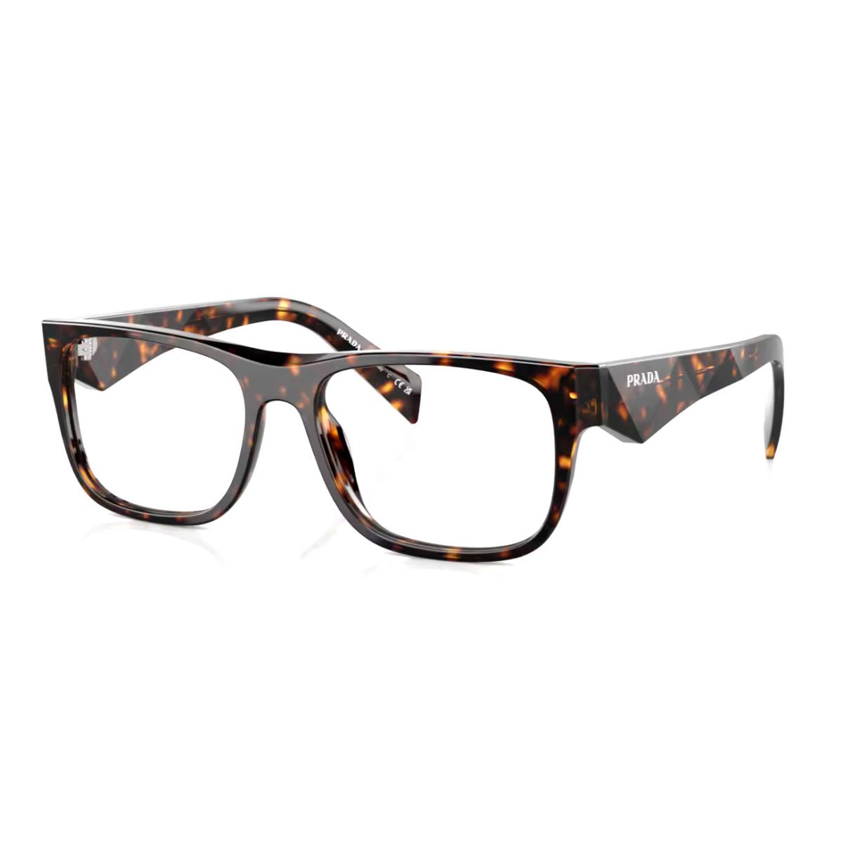 Prada Eyeglasses Vpr 22Z 19J-1O1 53-17 Tortoise Frames Unique Bold Temples