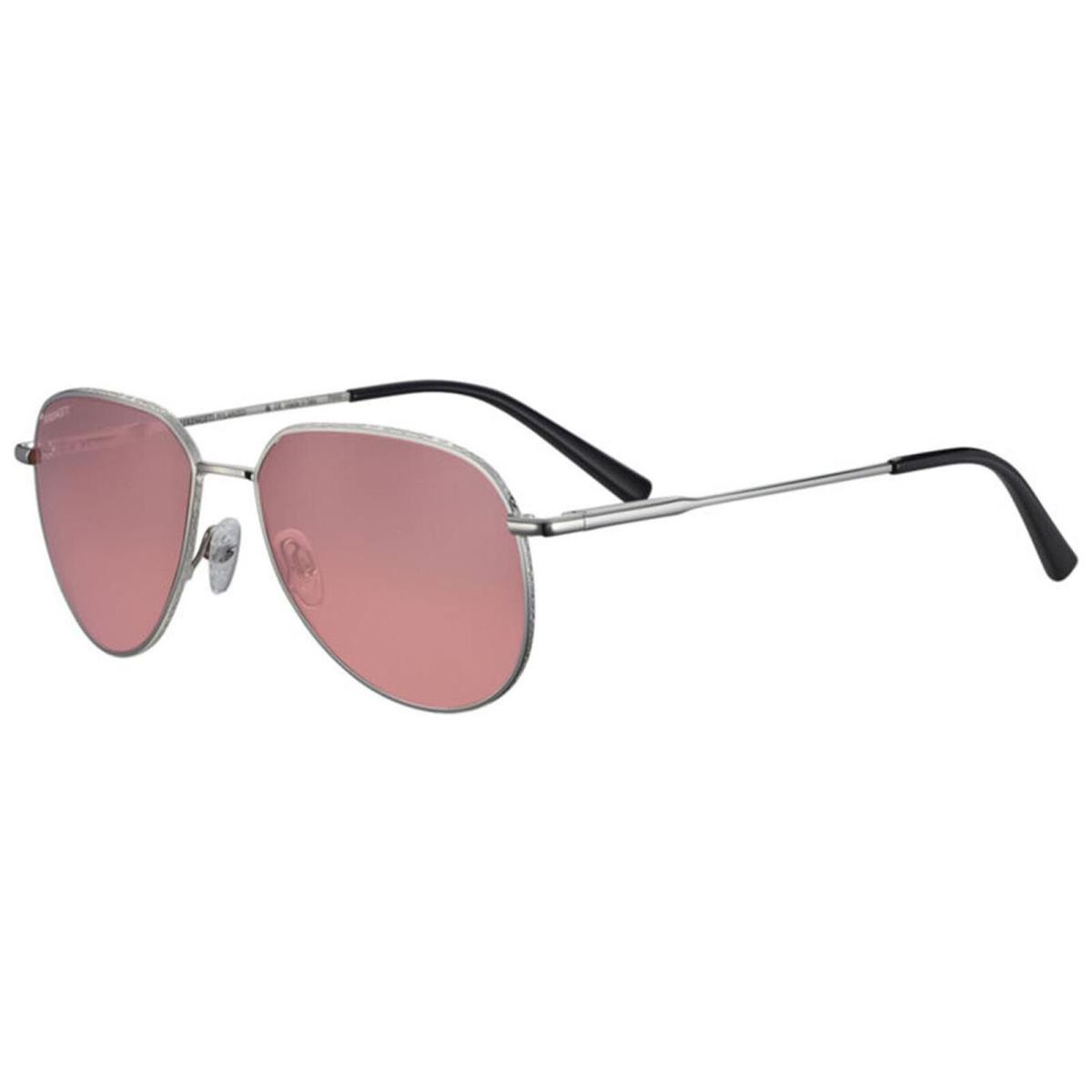 Serengeti Haywood Polarized Shiny Silver Pilot Sunglasses - SS543005 Italy